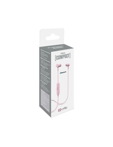 Celly PCBHSTEREOPK cuffia e auricolare Wireless In-ear, Passanuca Musica e Chiamate Micro-USB Bluetooth Rosa