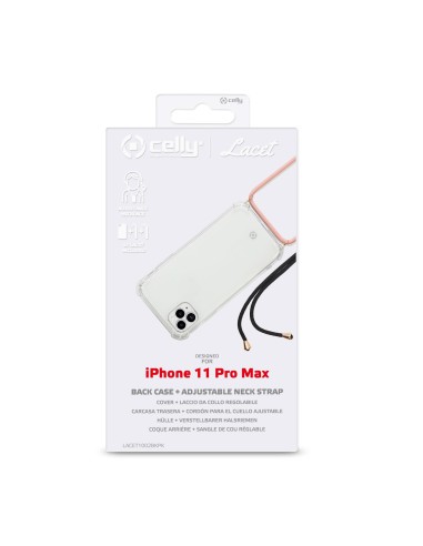 Celly Lacet custodia per cellulare 16,4 cm (6.46") Cover Trasparente