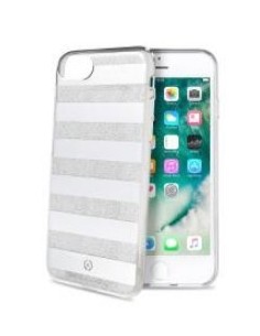 Celly STRIPES800PK custodia per cellulare 11,9 cm (4.7") Cover a guscio Rosa, Bianco 2