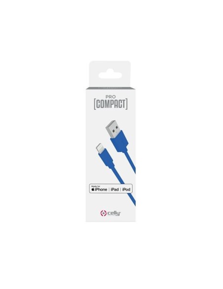 Celly PCUSBLIGHTBL cavo Lightning 1 m Blu