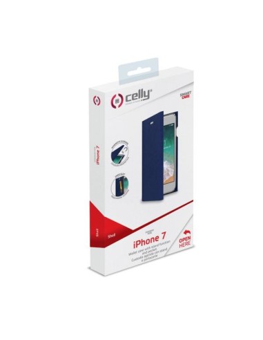Celly SHELL800BL custodia per cellulare 11,9 cm (4.7") Custodia a borsellino Blu