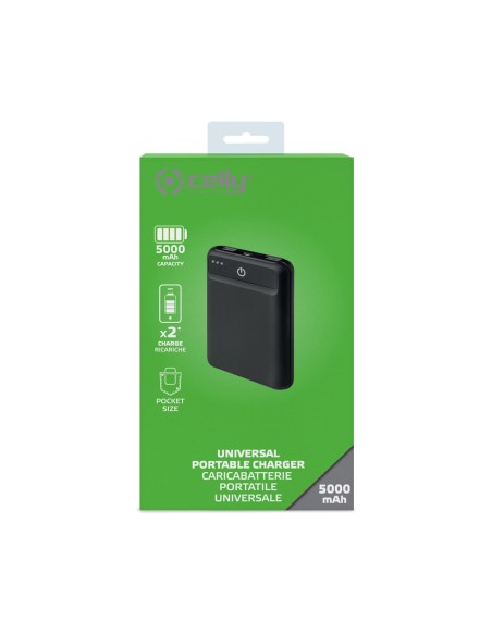 Celly Pocket Size 5000 Ioni di Litio 5000 mAh Nero