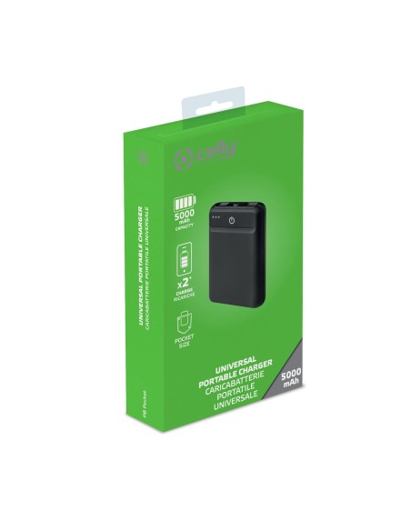 Celly Pocket Size 5000 Ioni di Litio 5000 mAh Nero