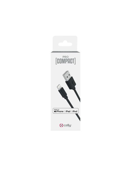 Celly PCUSBLIGHTBK cavo Lightning 1 m Nero
