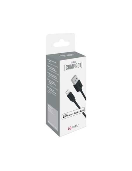 Celly PCUSBLIGHTBK cavo Lightning 1 m Nero