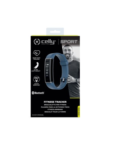 Celly BUDDYHRMINIBL rilevatore di attività Tracciatore di attività da braccio 2,21 cm (0.87") IP67 Blu