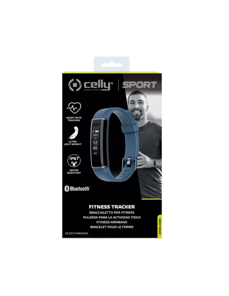 Celly BUDDYHRMINIBL rilevatore di attività Tracciatore di attività da braccio 2,21 cm (0.87") IP67 Blu