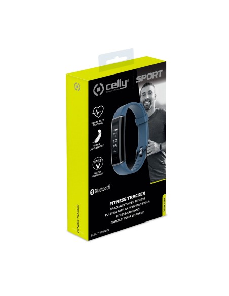 Celly BUDDYHRMINIBL rilevatore di attività Tracciatore di attività da braccio 2,21 cm (0.87") IP67 Blu