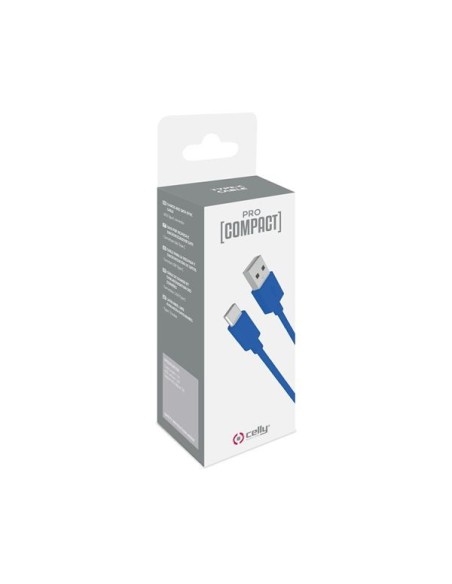 Celly PCUSBCBL cavo USB USB 3.2 Gen 1 (3.1 Gen 1) 1 m USB A USB C Blu