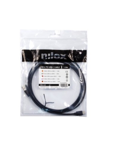 Nilox NXCUSBC01 cavo USB 1,8 m USB C USB A Nero