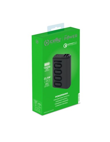 Celly PD22W Ioni di Litio 10000 mAh Nero