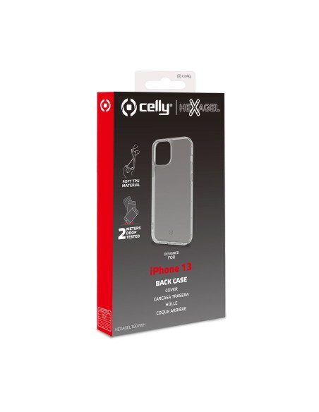 Celly HEXAGEL iPhone 13 custodia per cellulare 15,5 cm (6.1") Cover Trasparente Celly HEXAGEL iPhone 13 custodia per cellulare 15,5 cm (6.1") Cover Trasparente