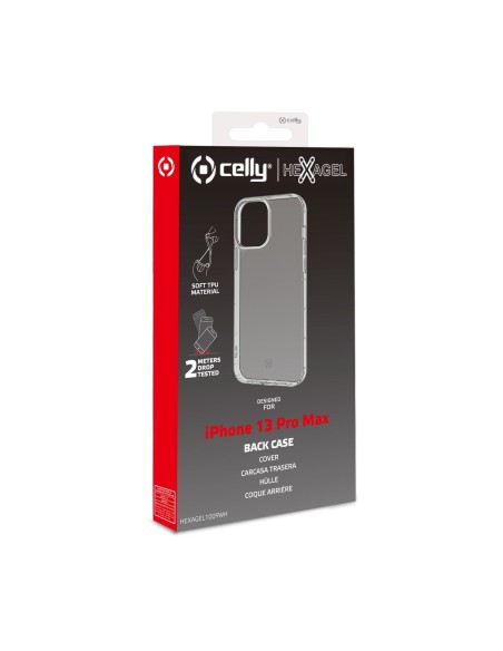 Celly HEXAGEL iPhone 13 Pro Max custodia per cellulare 17 cm (6.7") Cover Trasparente Celly HEXAGEL iPhone 13 Pro Max custodia per cellulare 17 cm (6.7") Cover Trasparente