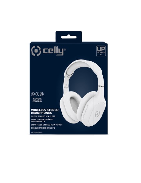 Celly HyperBeat Auricolare Con cavo e senza cavo A Padiglione Musica e Chiamate USB tipo-C Bluetooth Bianco