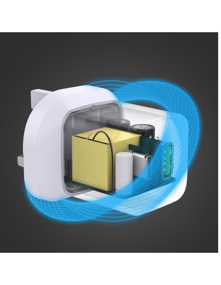 Celly TC2USBUSBC20WUK Caricabatterie per dispositivi mobili Smartphone, Orologio intelligente, Tablet Bianco AC Interno