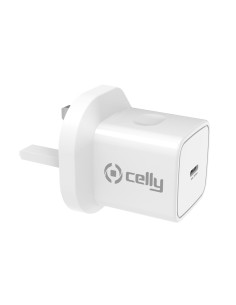 Celly TC1USBC30WUK Caricabatterie per dispositivi mobili Smartphone, Orologio intelligente, Tablet Bianco AC Interno