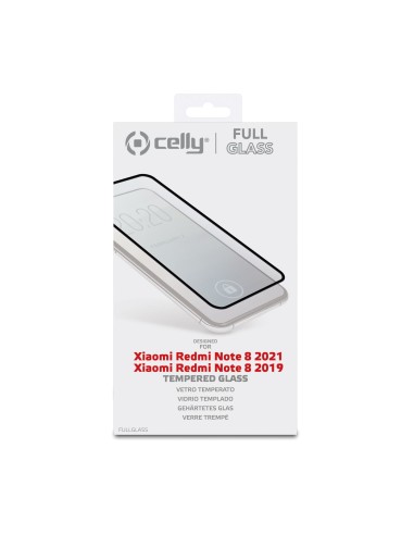 Celly FULL GLASS Xiaomi Redmi Note 8 2021 Redmi Note 8 2019 Pellicola proteggischermo trasparente 1 pz