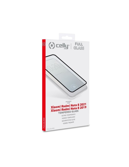 Celly FULL GLASS Xiaomi Redmi Note 8 2021 Redmi Note 8 2019 Pellicola proteggischermo trasparente 1 pz