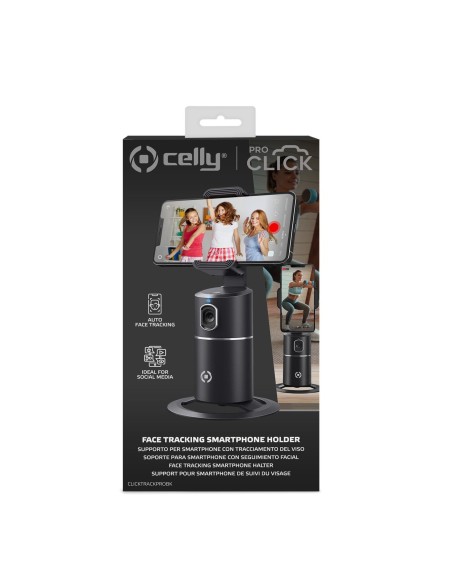 Celly CLICKTRACKPROBK supporto per personal communication Supporto attivo Telefono cellulare smartphone Nero