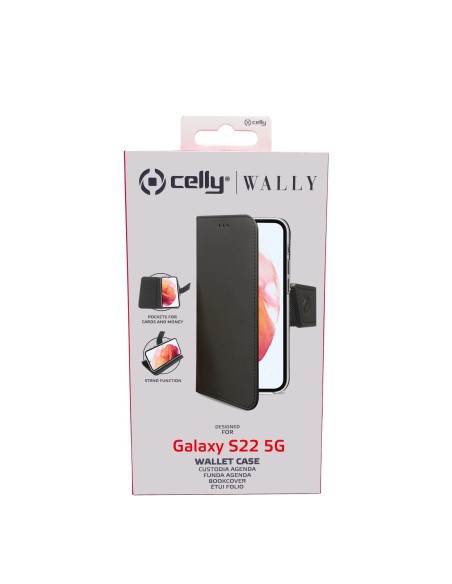 Celly Wally custodia per cellulare 15,5 cm (6.1") Custodia a borsellino Nero