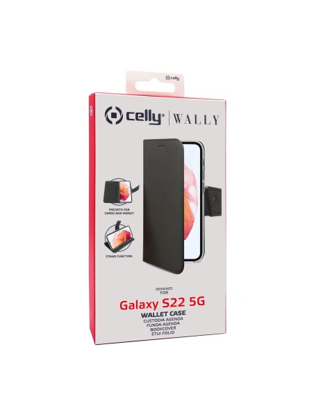 Celly Wally custodia per cellulare 15,5 cm (6.1") Custodia a borsellino Nero