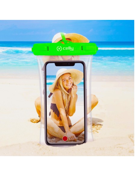 Celly Touchbag Verde, Trasparente