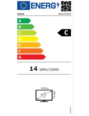 Nilox NXM27FHD02 Monitor PC 68,6 cm (27") 1920 x 1080 Pixel Full HD Nero