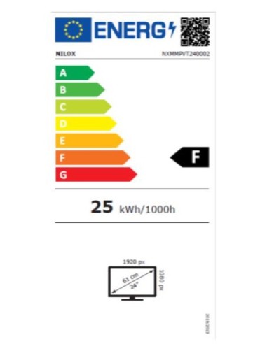 Nilox NXMMPVT240002 LED display 61 cm (24") 1080 x 1920 Pixel Full HD Nero