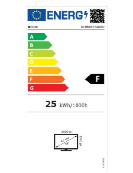 Nilox NXMMPVT240002 LED display 61 cm (24") 1080 x 1920 Pixel Full HD Nero