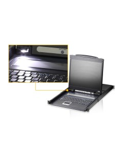 ATEN CL1308N console a rack 48,3 cm (19") Nero 1U 2