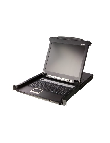 ATEN CL5708N console a rack 48,3 cm (19") 1280 x 1024 Pixel Metallo, Plastica Nero 1U