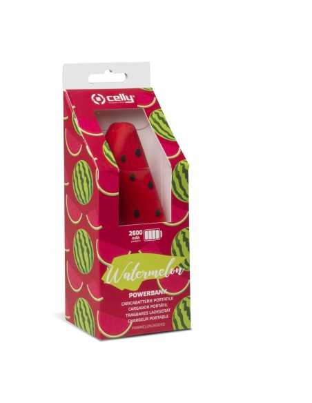 Celly Water Melon Ioni di Litio 2600 mAh Nero, Verde, Rosso