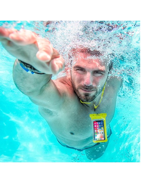 Celly SPLASHBAG UP TO 6.5 YL custodia per cellulare 16,5 cm (6.5") Custodia a sacchetto Giallo