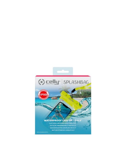 Celly SPLASHBAG UP TO 6.5 YL custodia per cellulare 16,5 cm (6.5") Custodia a sacchetto Giallo