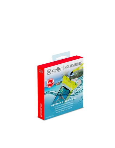 Celly SPLASHBAG UP TO 6.5 YL custodia per cellulare 16,5 cm (6.5") Custodia a sacchetto Giallo