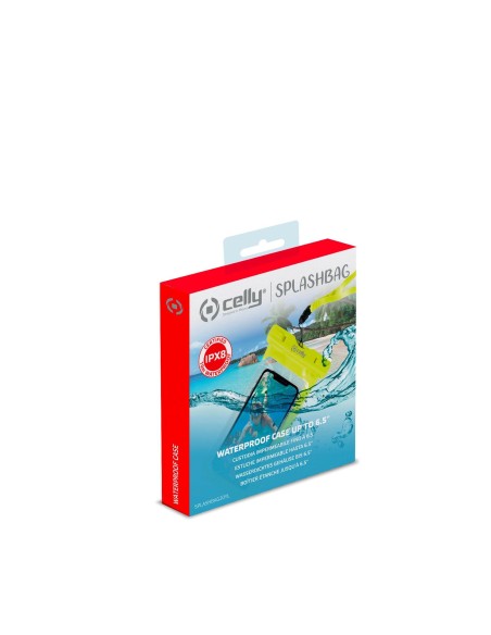 Celly SPLASHBAG UP TO 6.5 YL custodia per cellulare 16,5 cm (6.5") Custodia a sacchetto Giallo