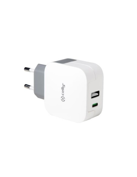Celly TCTYPECUSBWH Caricabatterie per dispositivi mobili Universale Bianco AC Interno