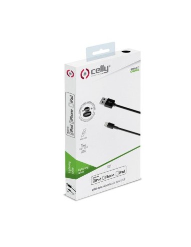 Celly USBLIGHTBK cavo Lightning 1 m Nero