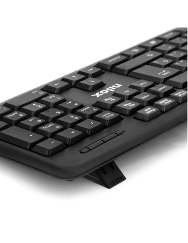 Nilox KIT TECLADO RATON ESP tastiera Mouse incluso Universale USB QWERTY Spagnolo Nero
