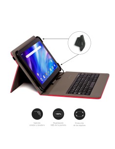 Nilox NXFU002 custodia per tablet 26,5 cm (10.4") Custodia a fondina Rosso 2
