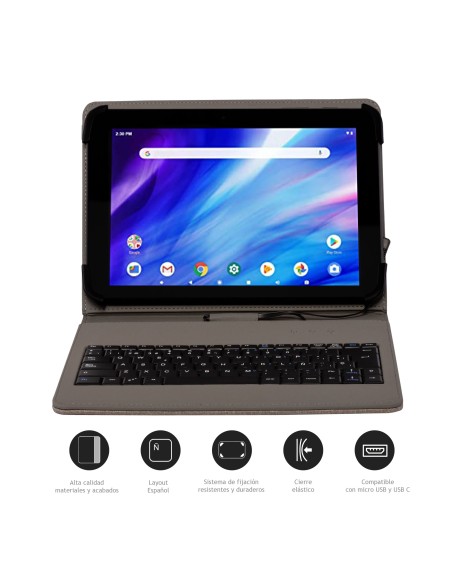 Nilox NXFU004 custodia per tablet 26,7 cm (10.5") Custodia a fondina Beige