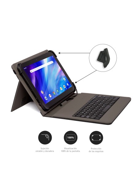 Nilox NXFU001 custodia per tablet 26,7 cm (10.5") Custodia a fondina Nero