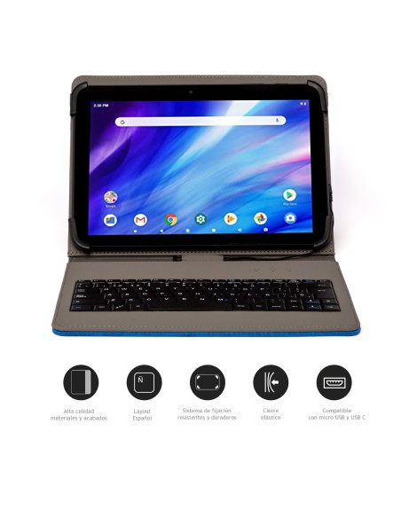 Nilox NXFU003 custodia per tablet 26,7 cm (10.5") Custodia a fondina Blu