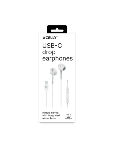 Celly UP1300TYPEC - USB-C Stereo Wired Earphones