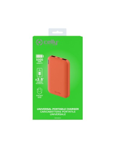 Celly PBE5000 Ioni di Litio 5000 mAh Arancione