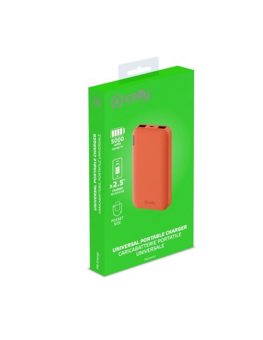 Celly PBE5000 Ioni di Litio 5000 mAh Arancione