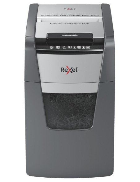 Rexel AutoFeed+ 130M distruggi documenti Taglio a frammenti 55 dB Nero, Grigio