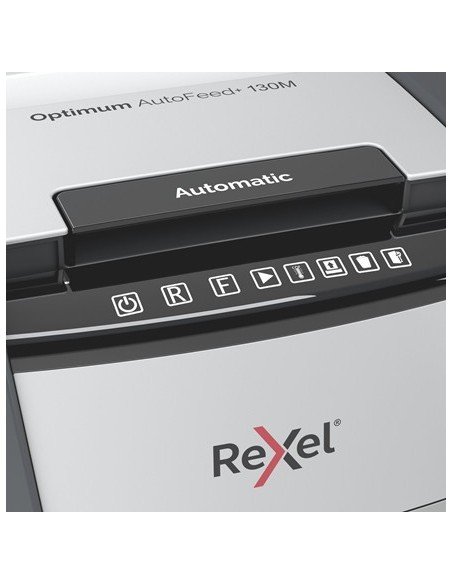 Rexel AutoFeed+ 130M distruggi documenti Taglio a frammenti 55 dB Nero, Grigio