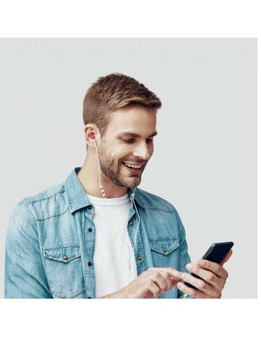 Celly UP1000 Auricolare Cablato In-ear Musica e Chiamate Rosso