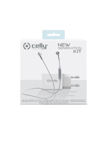 Celly NEWGENKITWH Caricabatterie per dispositivi mobili Universale Bianco AC Interno